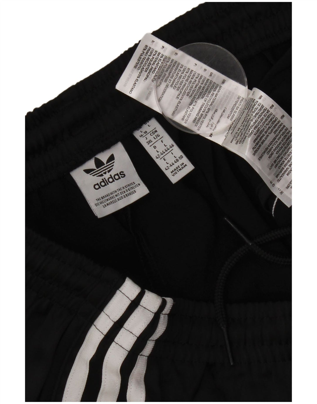 ADIDAS Damen Sportshorts UK 16/18 Large Schwarz Polyester