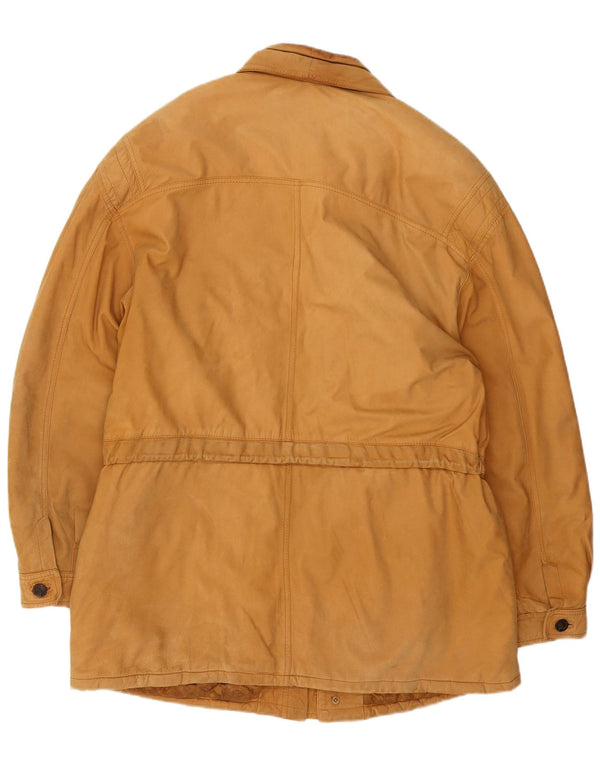 Vintage Herren Lederjacke IT 54 2XL Beige