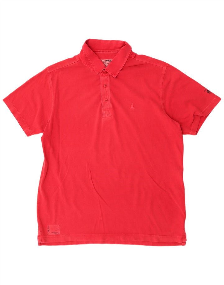 Musto Herren Poloshirt 2XL rote Baumwolle