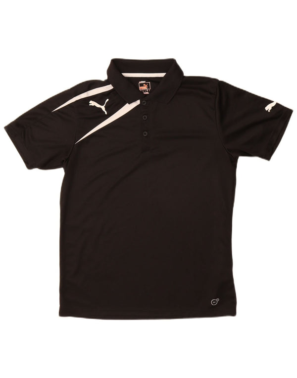 Puma Herren-Poloshirt mit Grafik, mittelgroß, Schwarz, Farbblock