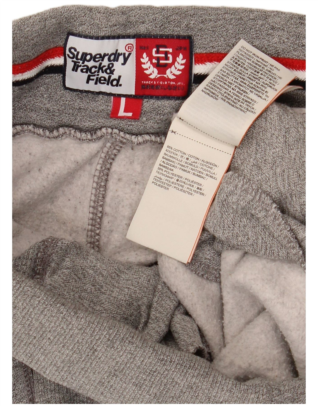 Superdry Damen-Trainingshose, Jogginghose, Größe 46, Grau, Baumwolle