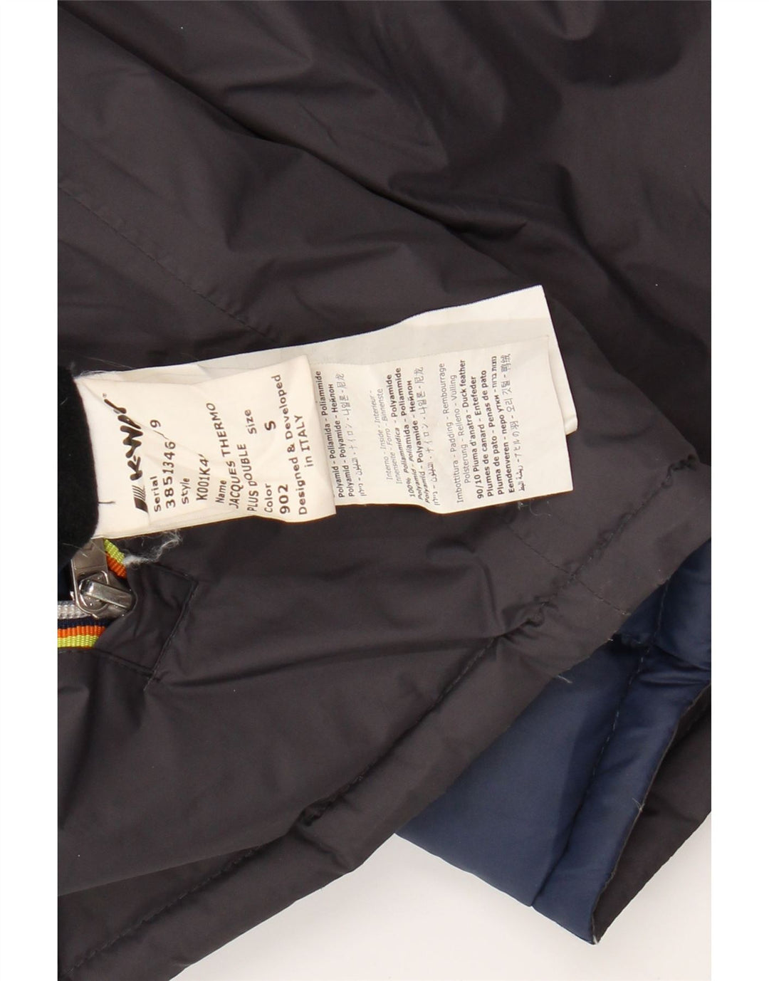 K-WAY Wendbare wattierte Jacke für Jungen mit Kapuze, 11–12 Jahre, Größe S, Grau