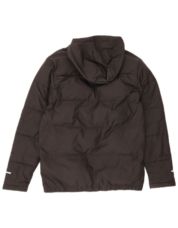 The North Face wattierte Jungenjacke mit Kapuze, 15–16 Jahre, 2XL, schwarzes Polyester