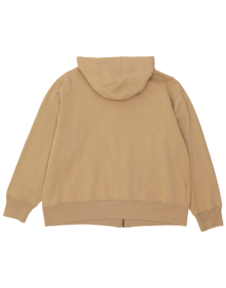 CAT Herren-Kapuzenpullover mit Reißverschluss, mittelbeige Baumwolle
