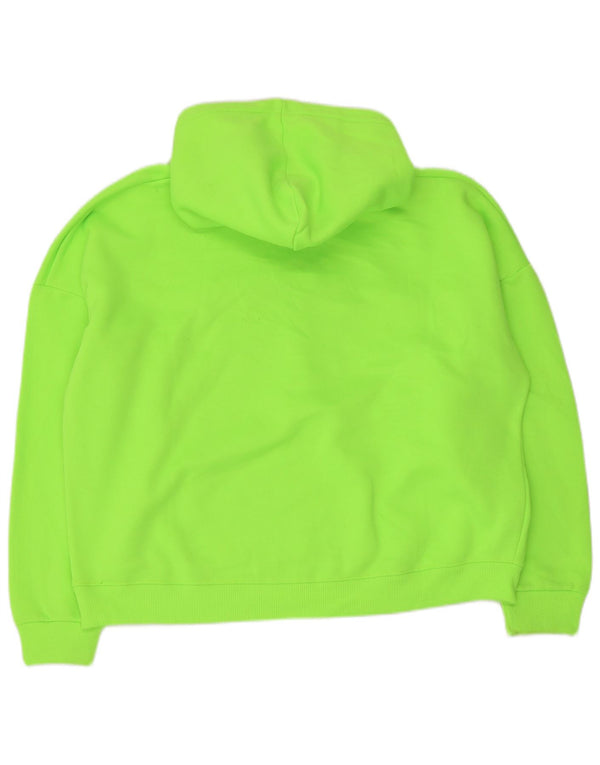 Gola Womens Oversized Crop Graphic Hoodie Pullover UK 18 XL Grün meliert