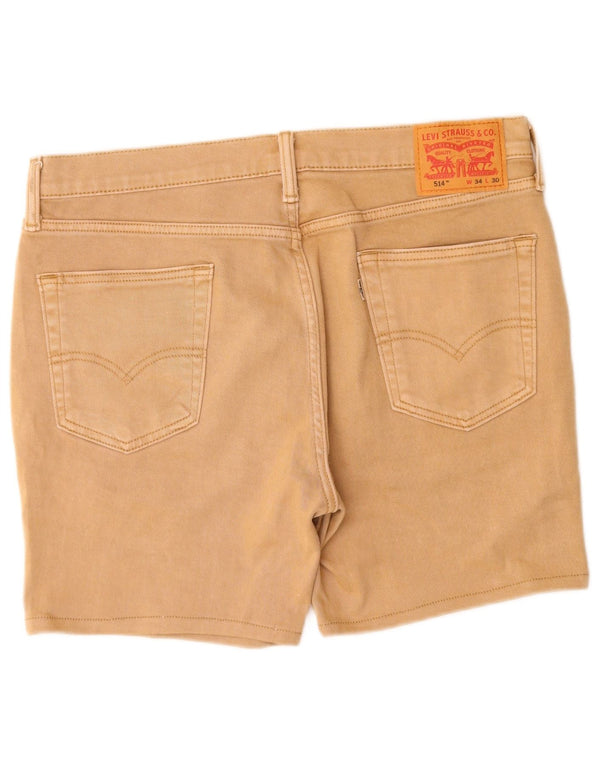 Levi's Herren 514 Denim Shorts W34 Large Beige Baumwolle
