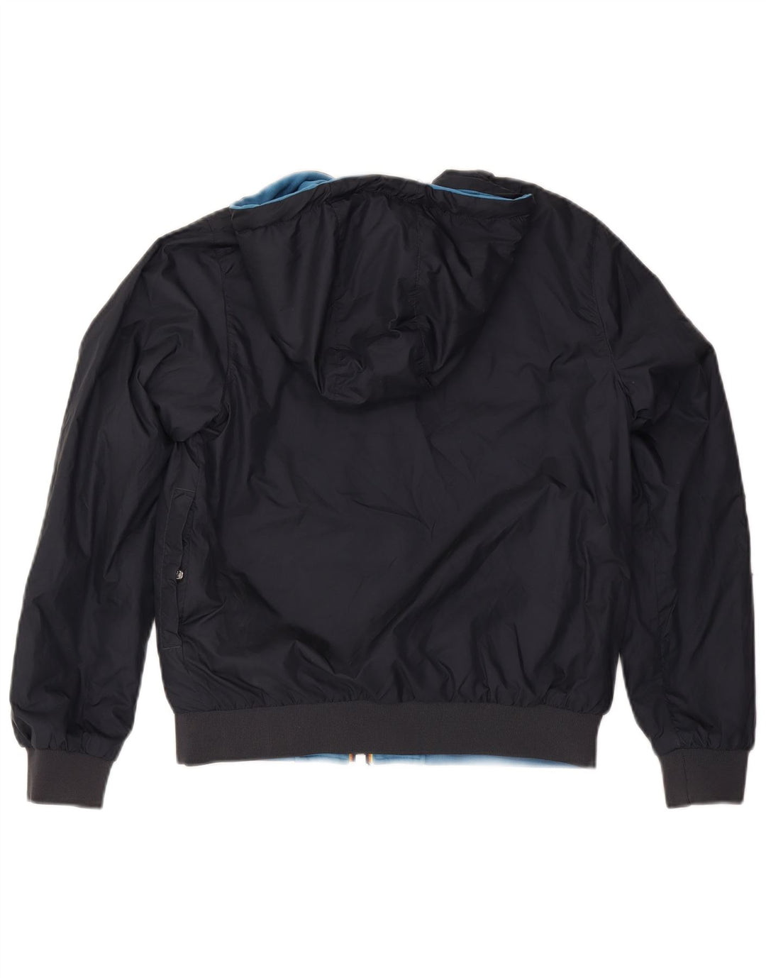 K-Way Damen Kapuzen-Wendejacke UK 10 Small Marineblau Baumwolle