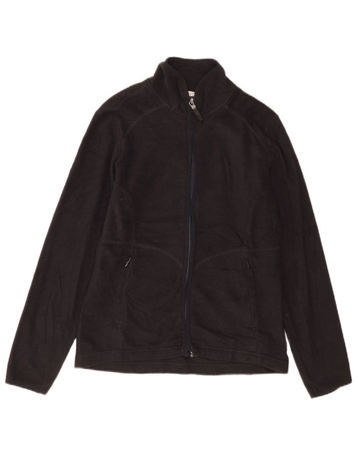 Marks & Spencer Damen-Fleecejacke in Übergröße, UK 10, Größe S, Schwarz, Polyester