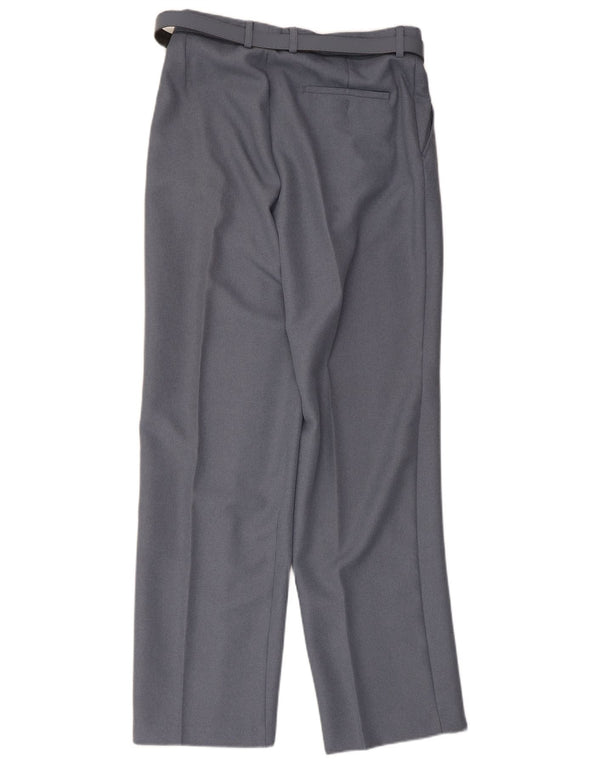 Vintage Damen gerade Anzughose W34 L30 Grau Polyester
