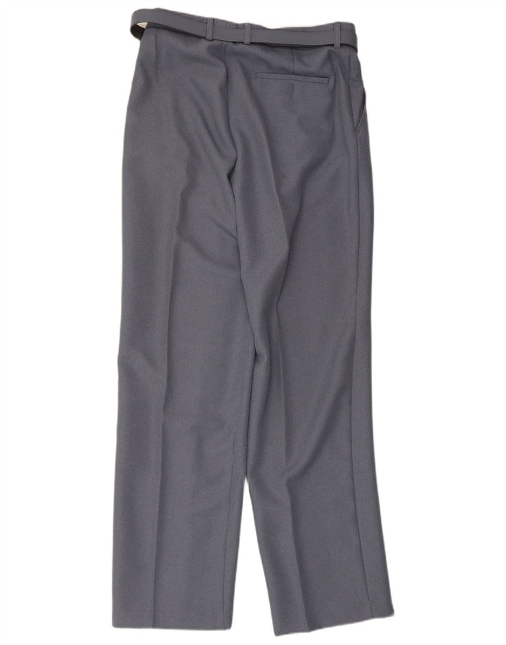 Vintage Damen gerade Anzughose W34 L30 Grau Polyester