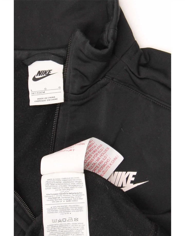 Nike Jungen-Trainingsanzug-Top-Jacke, 12–13 Jahre, groß, schwarzes Polyester
