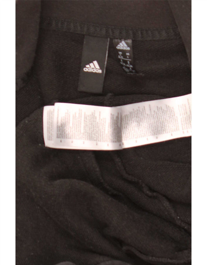 Adidas Damen Trainingsanzug Top Jacke UK 8/10 Small Schwarz Baumwolle