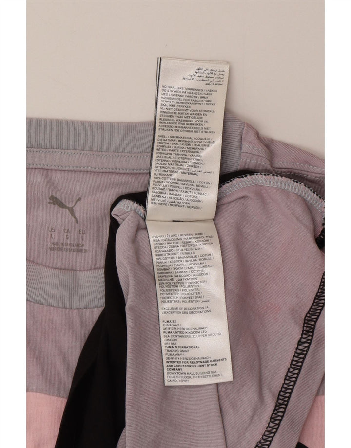 PUMA Herren T-Shirt Top, groß, mehrfarbig, Colourblock-Baumwolle