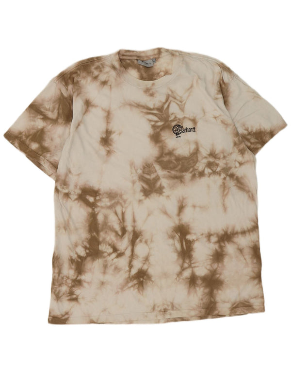 Carhartt Herren T-Shirt Top XL Beige Tie Dye Baumwolle