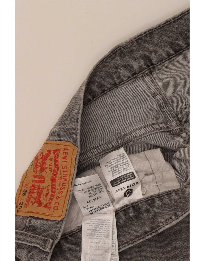 Levi's Herren 512 Slim Tapered Jeans W36 L29 Graue Baumwolle