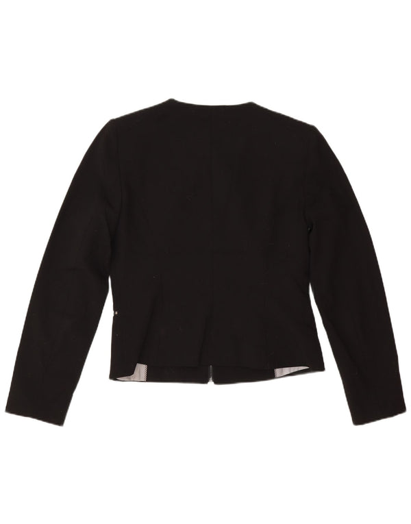 Calvin Klein Damen Crop Blazer Jacke US 4 Small Schwarz Polyester