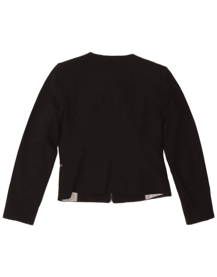 Calvin Klein Damen Crop Blazer Jacke US 4 Small Schwarz Polyester