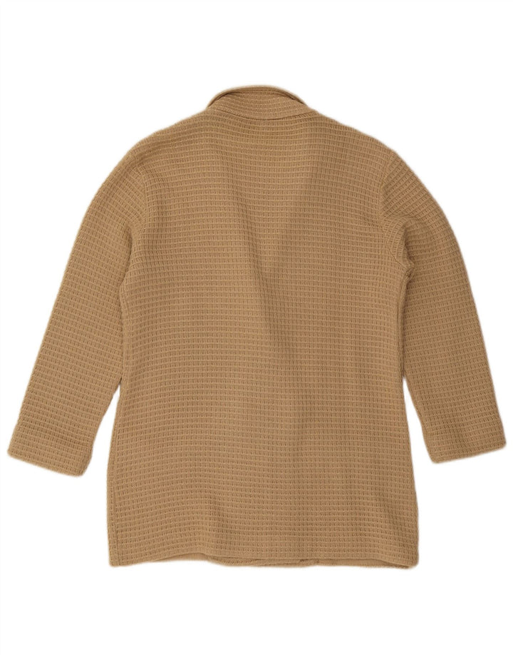 Vintage Damen Doppelreihiger Cardigan Pullover IT 50 XL Beige