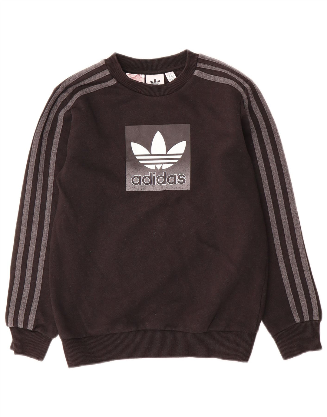Adidas Jungen Grafik-Sweatshirt-Pullover 9–10 Jahre, schwarze Baumwolle
