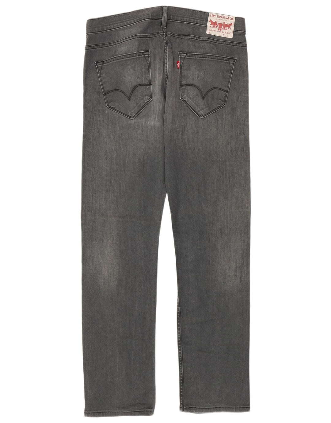 Levi's Herren Straight Jeans W36 L34 Graue Baumwolle