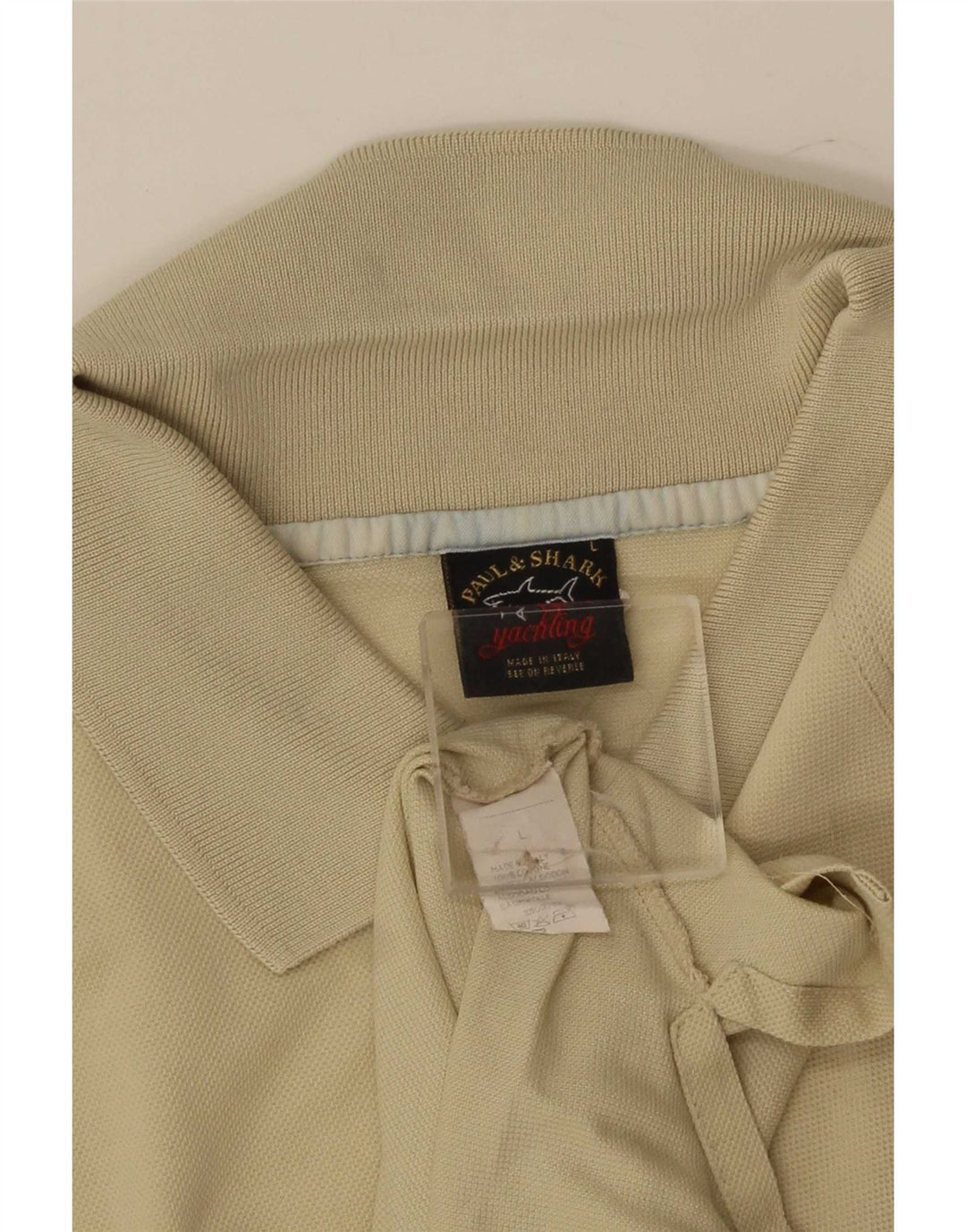 Paul & Shark Herren-Poloshirt, groß, beige Baumwolle