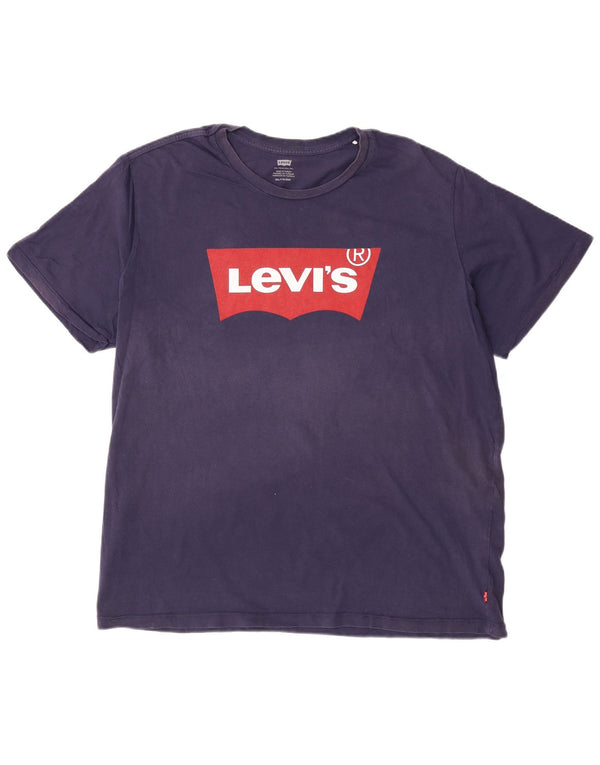 Levi's Herren-T-Shirt mit Grafik, 2XL, Marineblau, Baumwolle