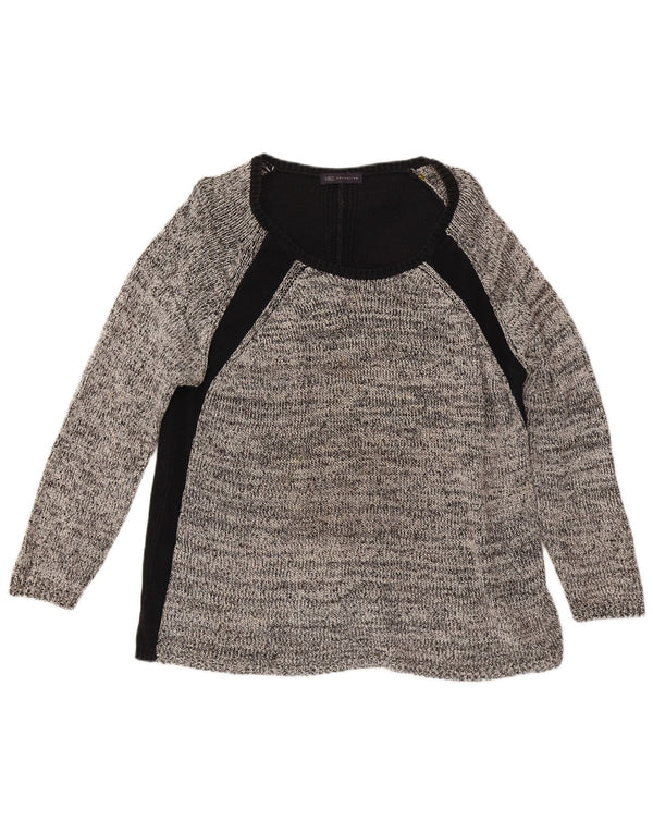 Marks & Spencer Damen-Pullover mit U-Boot-Ausschnitt, UK 24 4XL, Grau, Farbblock