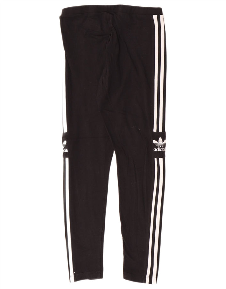 Adidas Damen Graphic Leggings UK 12 Mittelschwarze Baumwolle