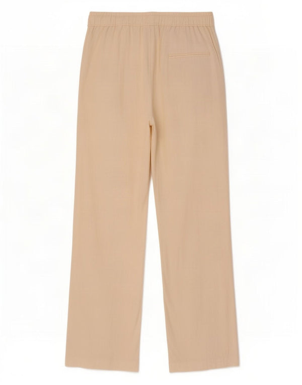 Zara Womens Wide Leg Casual Trousers Small W26 L27 Beige