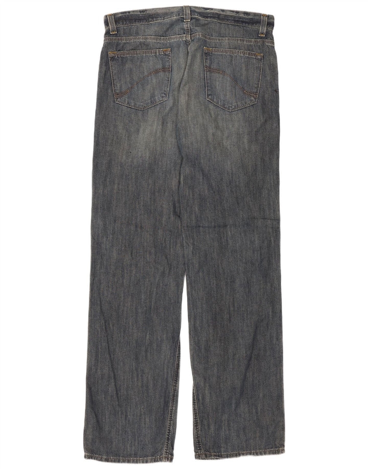 Dkny Herren Straight Jeans W34 L34 Blaue Baumwolle