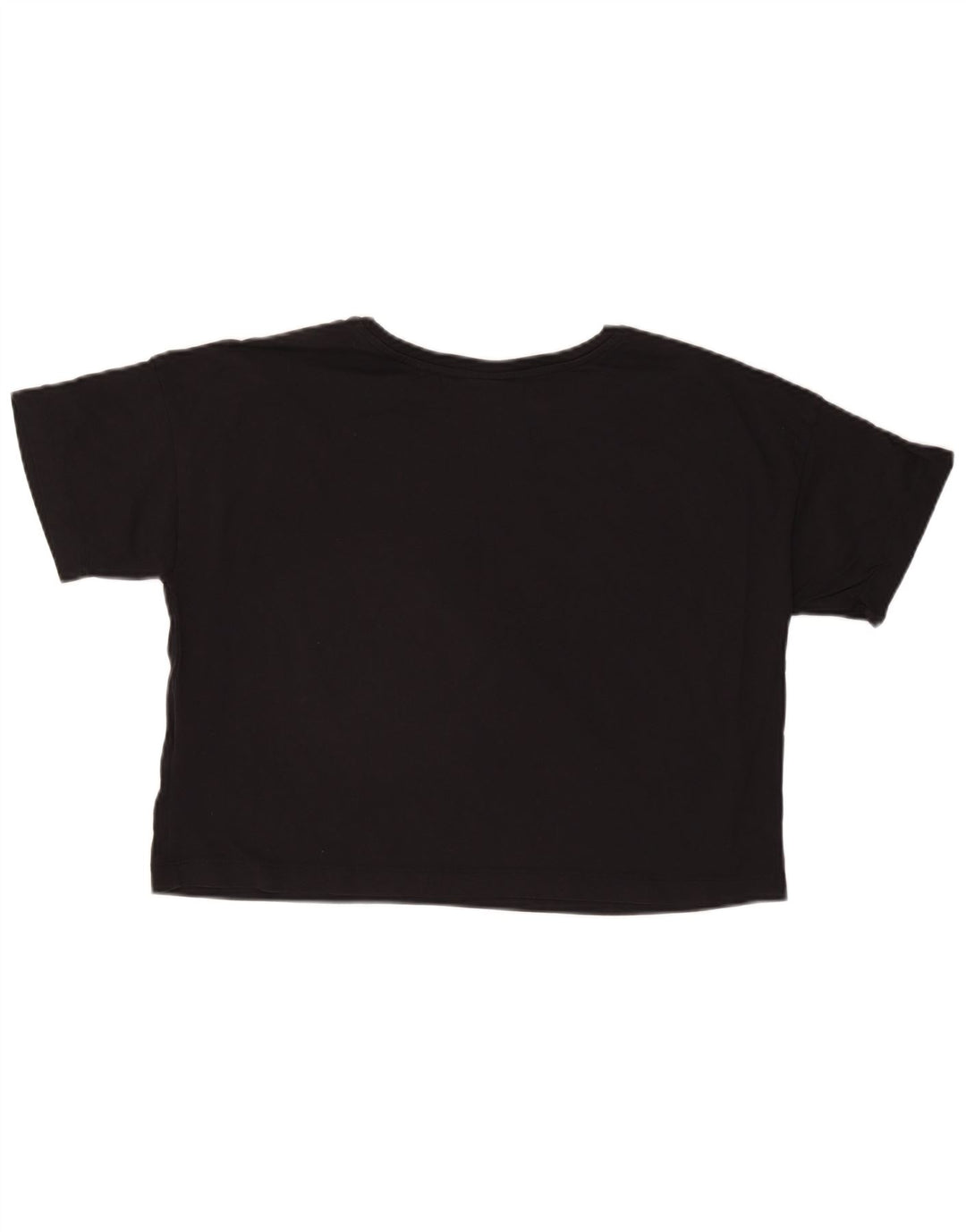 CHAMPION Damen Oversize Crop Graphic T-Shirt Top UK 10 Small Schwarz