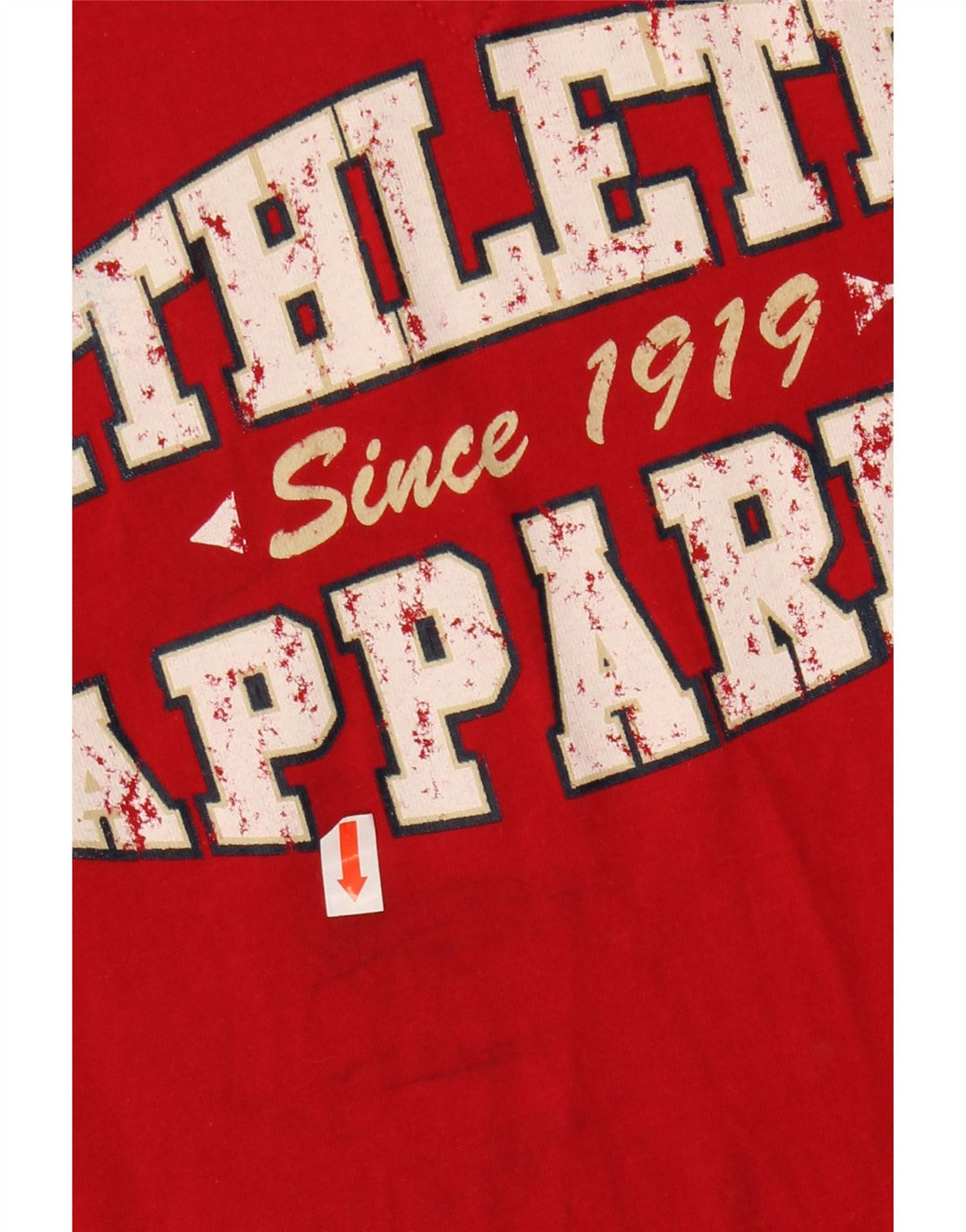 CHAMPION Damen Muskel-Grafik-T-Shirt-Oberteil UK 14 Mittelroter Farbblock