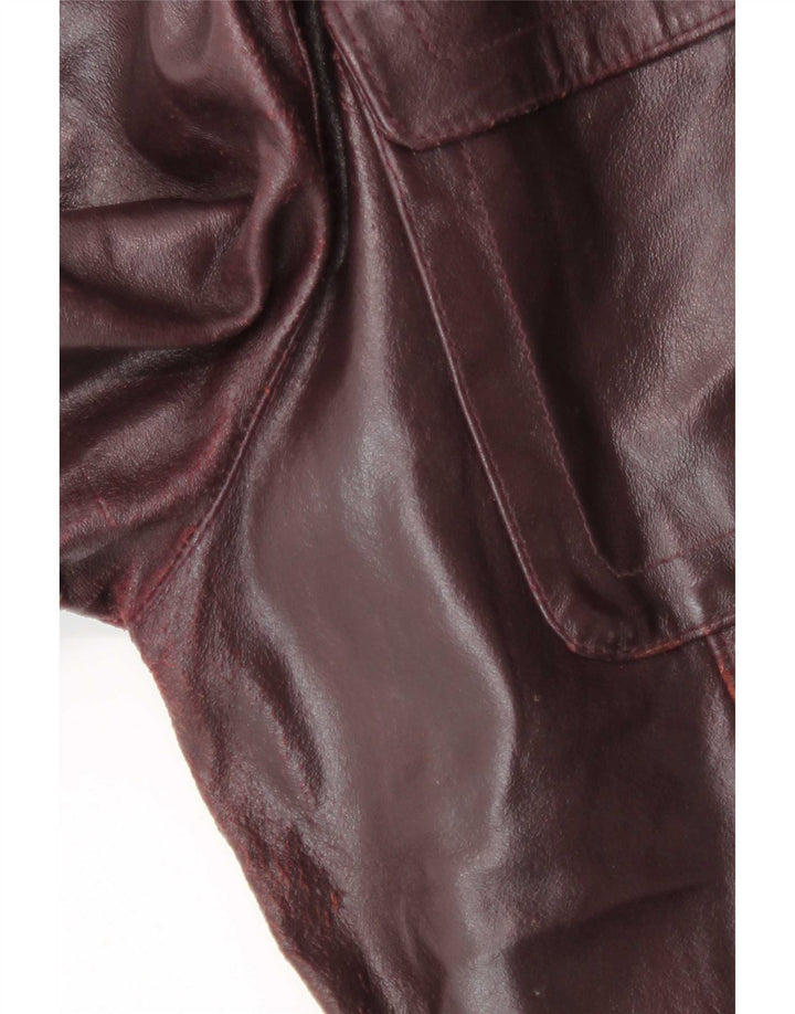 Vintage Herren Lederjacke UK 42 XL Burgund
