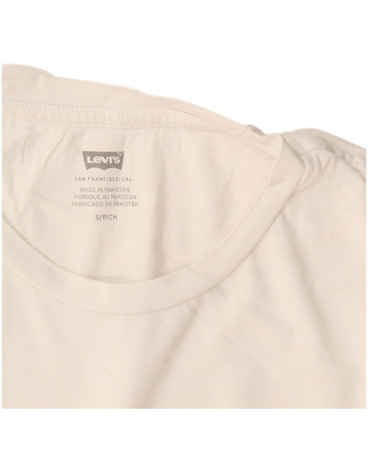 Levi's Damen-T-Shirt mit Grafik, UK 10, Größe S, Weiß
