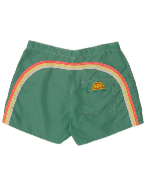 Sundek Herren-Badeshorts, groß, grünes Nylon