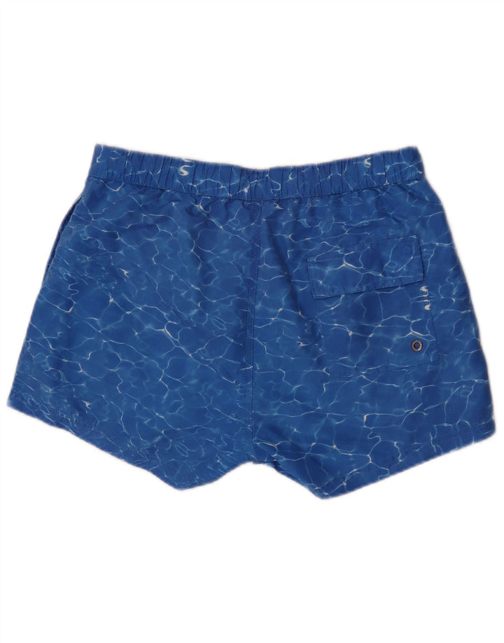 Best Company Herren-Badeshorts aus mittelblauem Batik-Polyester