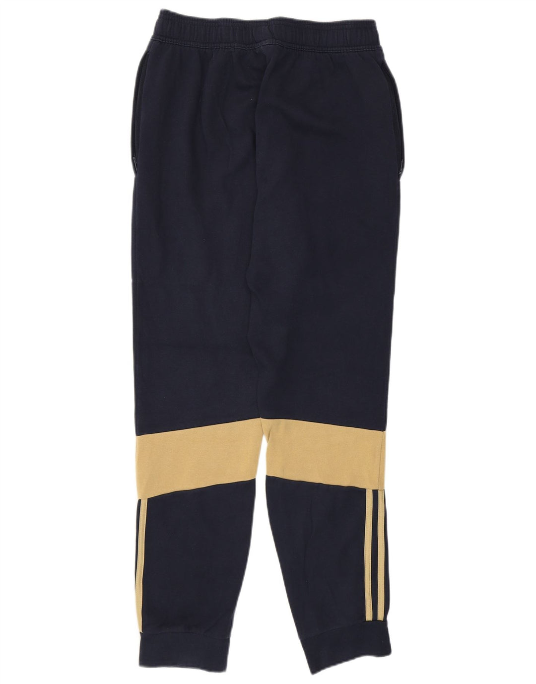 ADIDAS Herren-Trainingshose, Jogginghose, klein, marineblau, Colourblock-Baumwolle