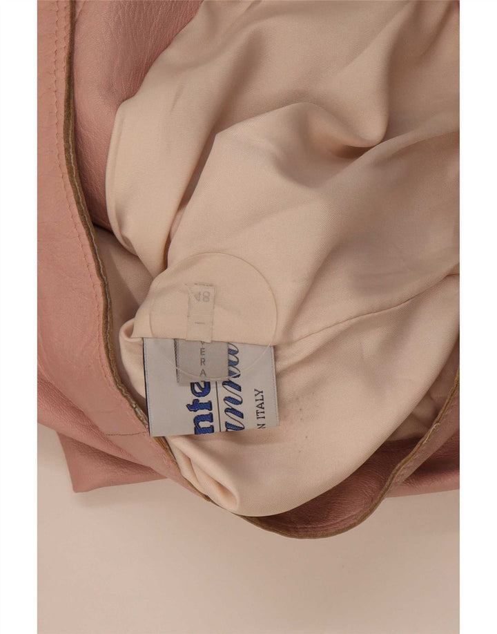 Wanted Damen Leder Racer Jacke IT 48 XL Pink