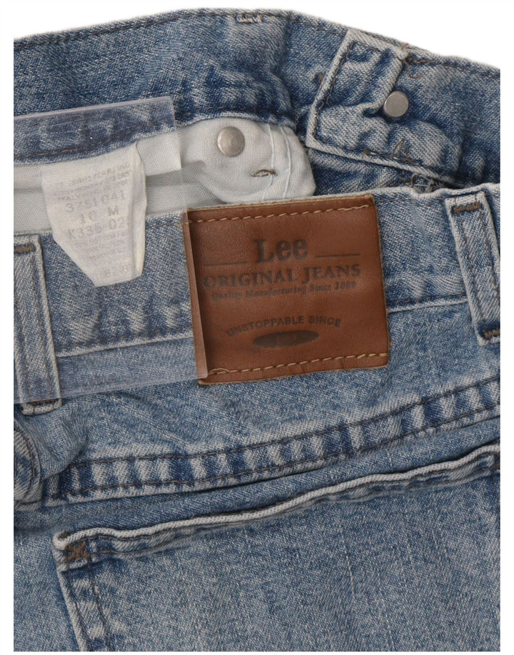 Lee Damen-Jeansshorts mit hoher Taille, US 10, Größe L, W27, Blau, klassisch