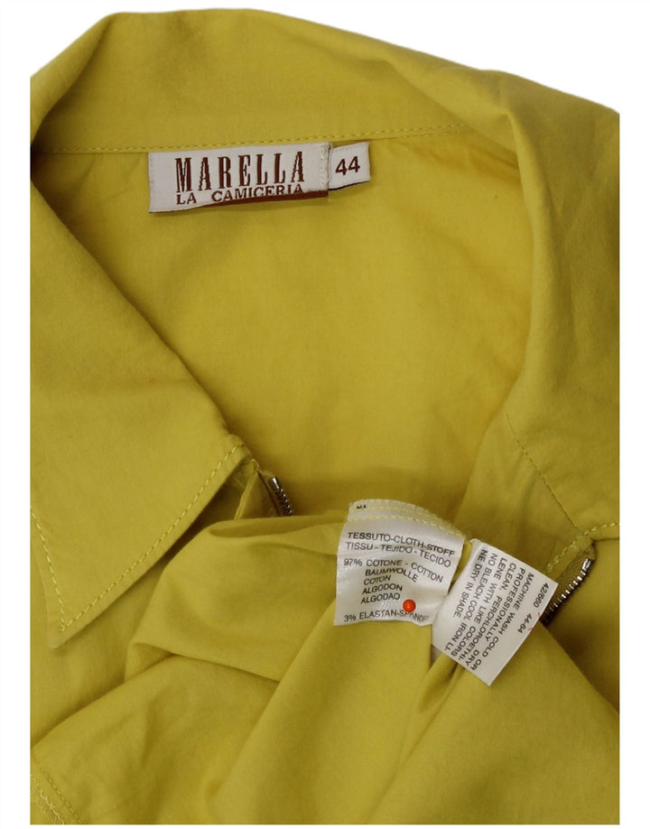 Marella Damen-Hemd IT 44 aus mittelgelber Baumwolle