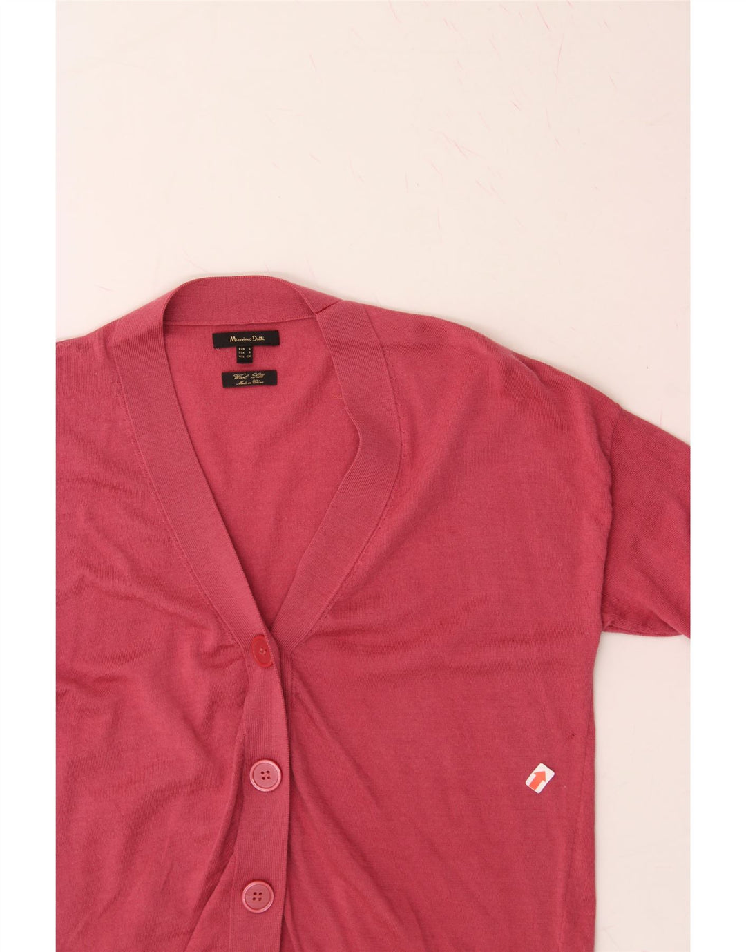 MASSIMO DUTTI Womens Cardigan Sweater UK 10 Small Pink Wool Vintage Massimo Dutti and Second-Hand Massimo Dutti from Messina Hembry 