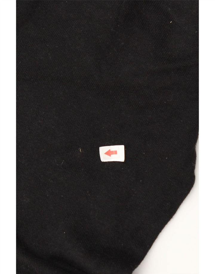 Zara Damen-Pullover mit V-Ausschnitt, UK 12, Mittelschwarz, Viskose