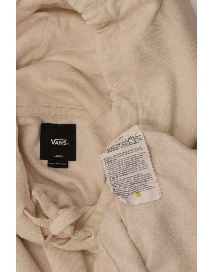 Vans Herren-Kapuzenpullover mit Grafik, groß, cremefarbene Baumwolle