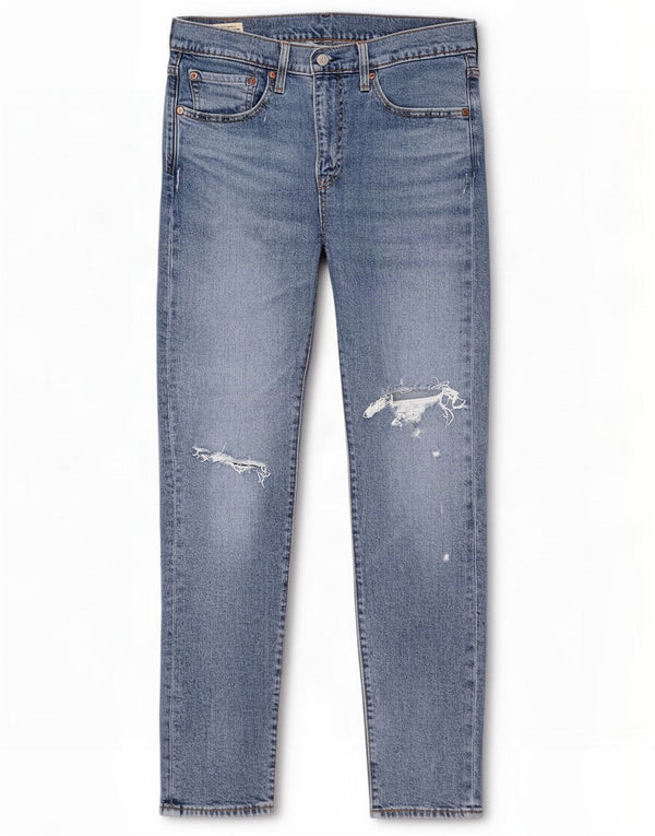 Levi's Herren 512 Distressed Slim Tapered Jeans W32 L32 Blaue Baumwolle