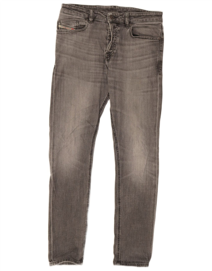 Diesel Herren Slim Jeans W30 L31 Graue Baumwolle