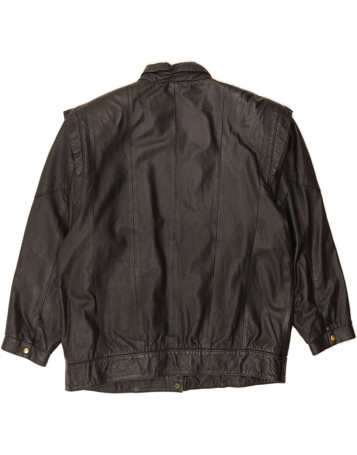 CANDA Womens Leather Jacket UK 18 XL Black Leather Vintage Canda and Second-Hand Canda from Messina Hembry 