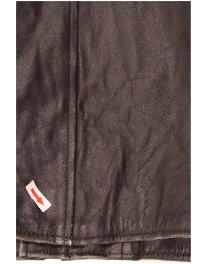 Vintage Herren Lederjacke UK 44 2XL Schwarzes Leder