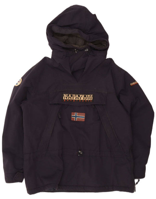Napapijri Herren Geographic Graphic Hooded Anorak Jacke UK 46 3XL Marineblau
