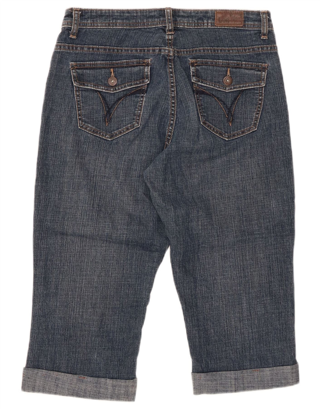 LEE Damen-Capri-Jeans mit mittelhohem Bund, US 8, mittelgroß, W29, blaue Baumwolle