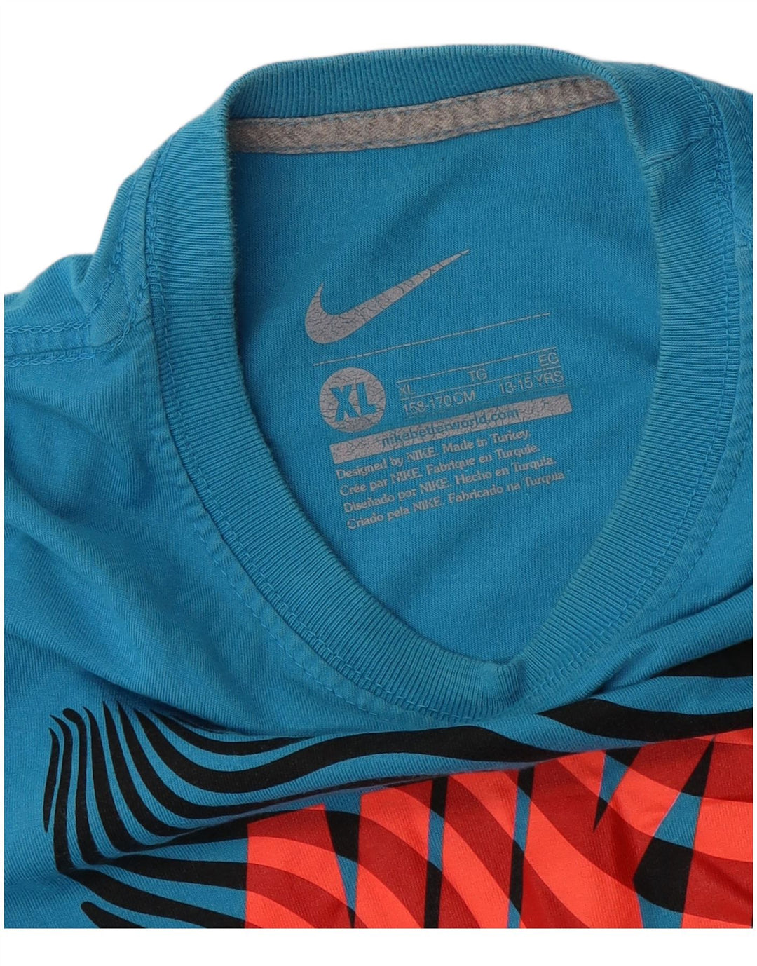 Nike Jungen T-Shirt mit Grafik, 13–14 Jahre, XL, Blau